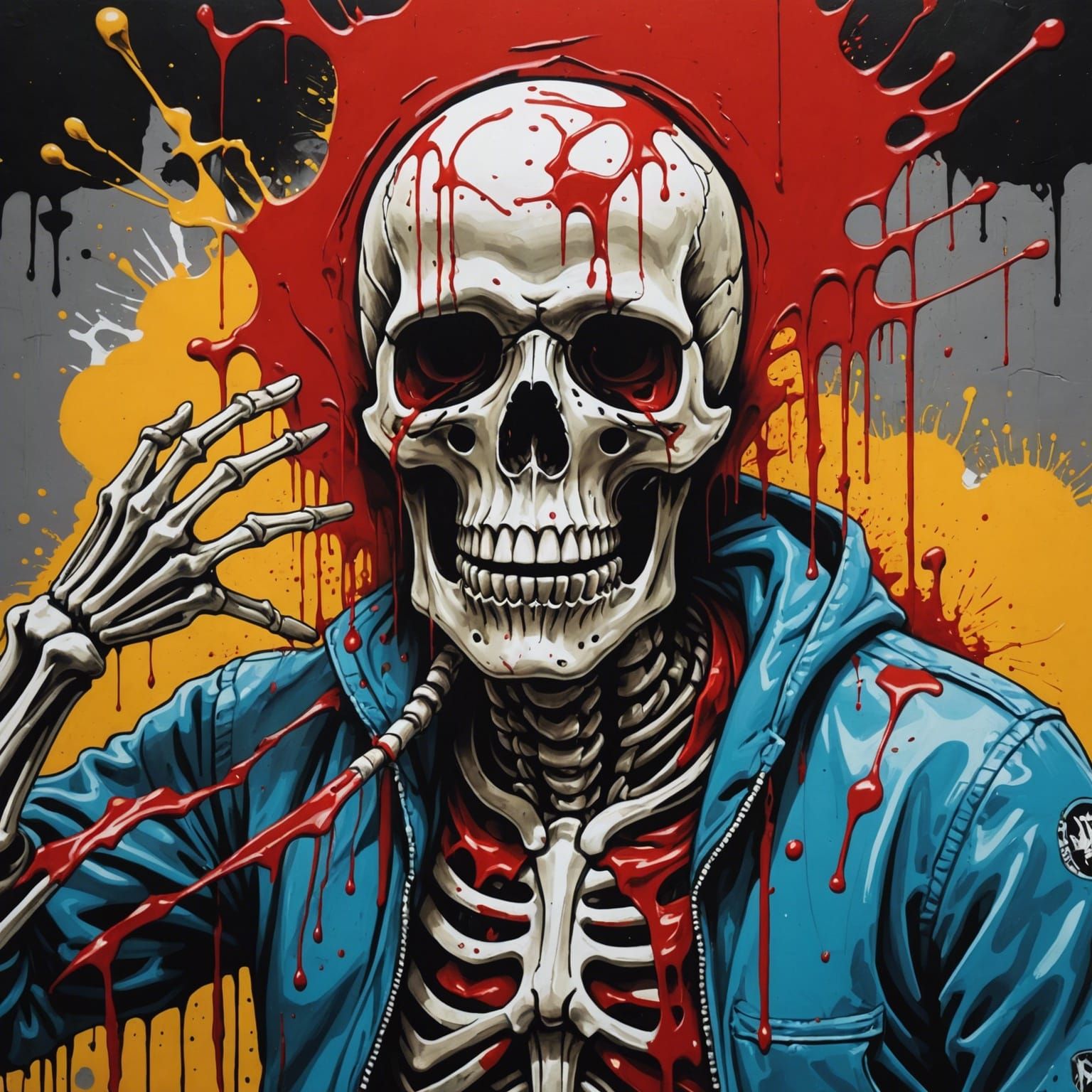 Graffiti Art: War, Death, and Horror Scene
