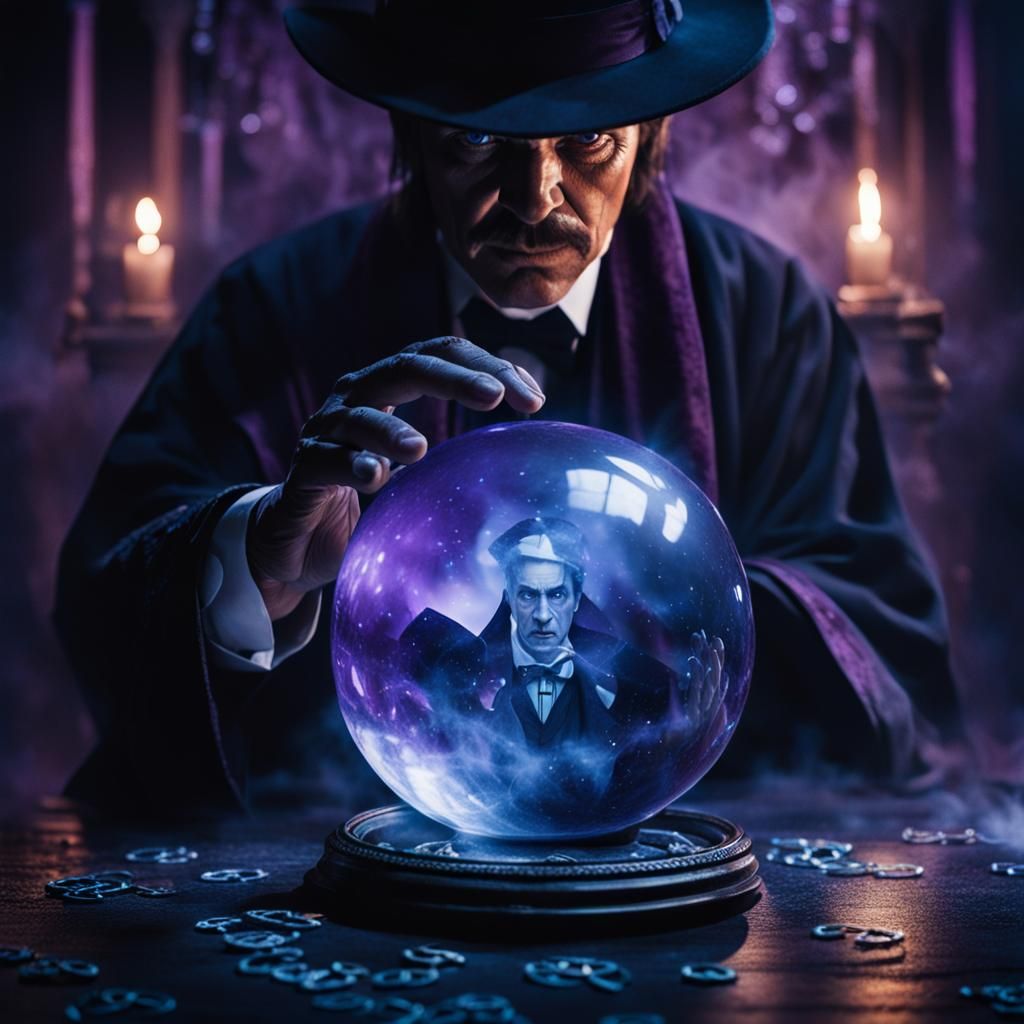 Magician Trapped Inside Crystal Ball: Dark Fantasy