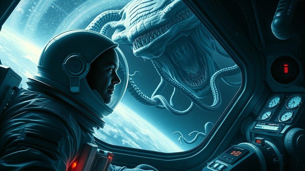 Cosmic Horror Unleashed: Astronaut Confronts Ancient Entity