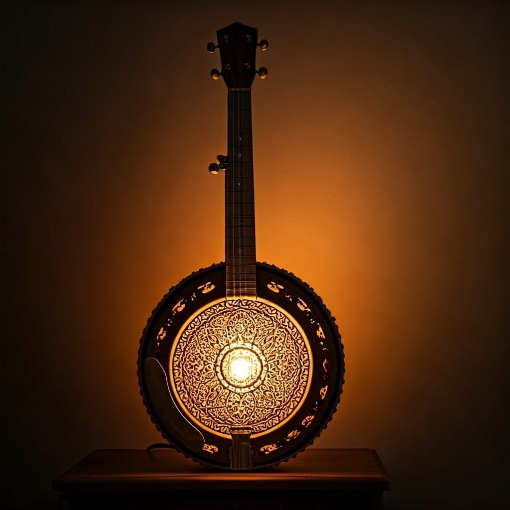 Banjo Lamp: Folk Art Meets Steampunk Design