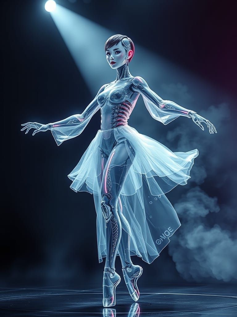 Mecha Ballerina with glass gown