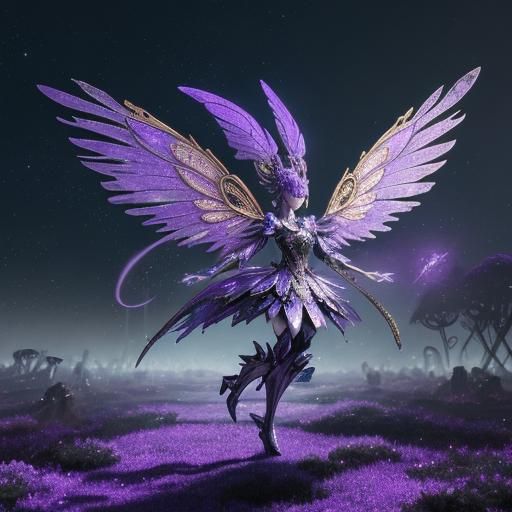 Glitter Fairy in Enchanted Mushroom Forest