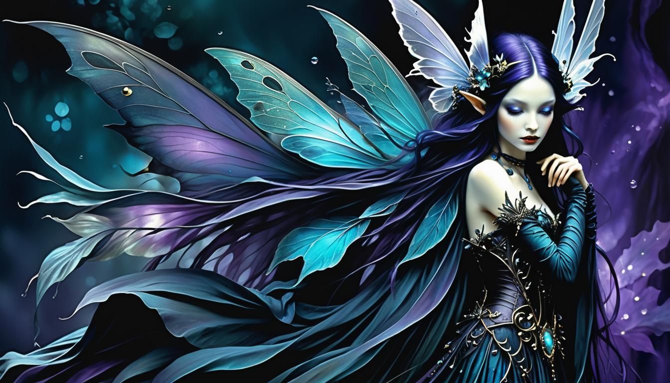 Dark Fairy Fantasy Art in Moody Colors
