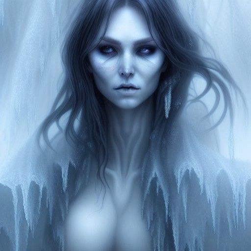 Haunting Banshee Spectral Art in Digital Painting Style
