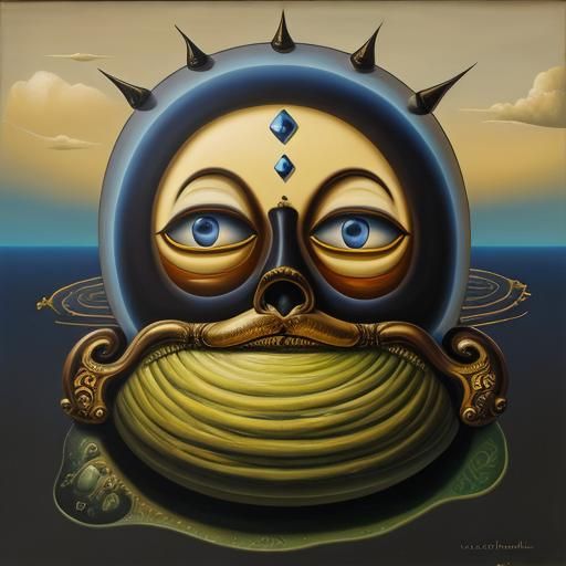 Surreal Saint Emerges from Sea: Kush Style