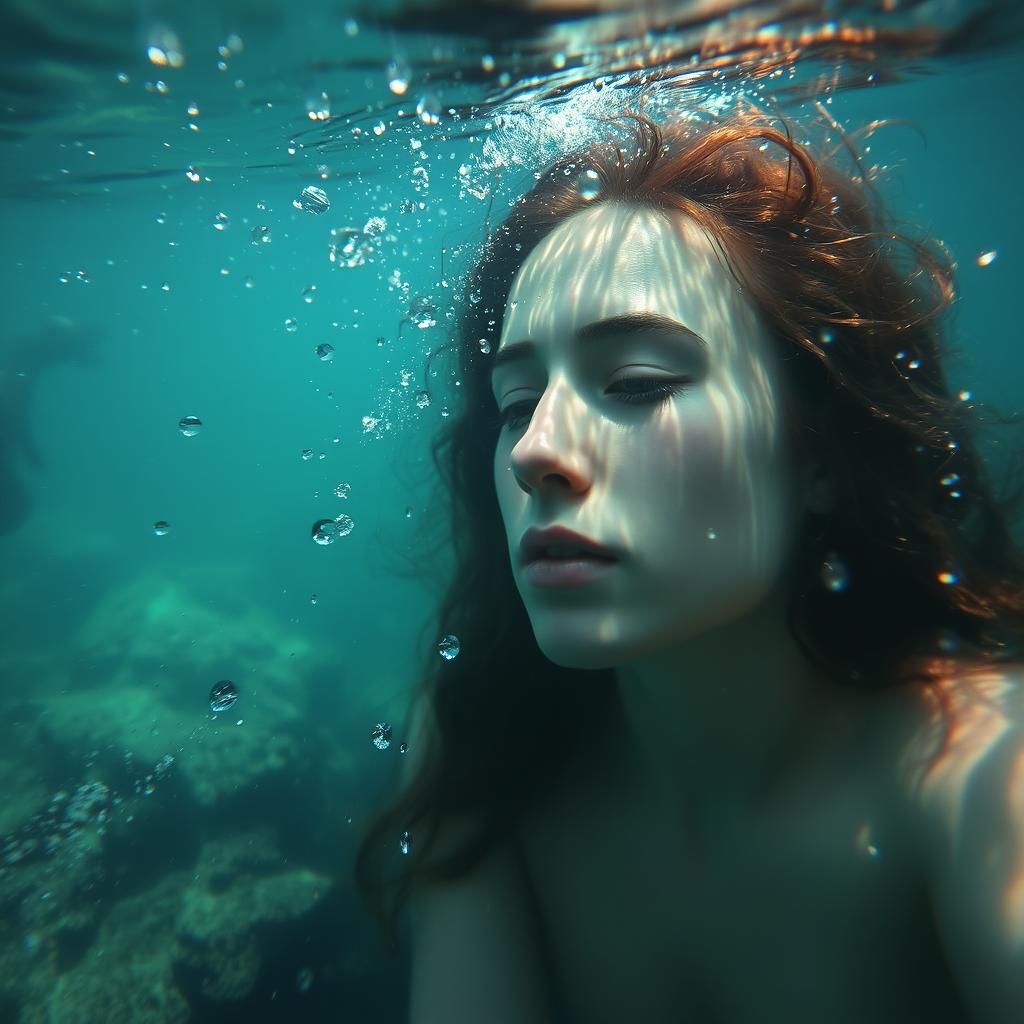 Underwater Marine Life in Impasto Style