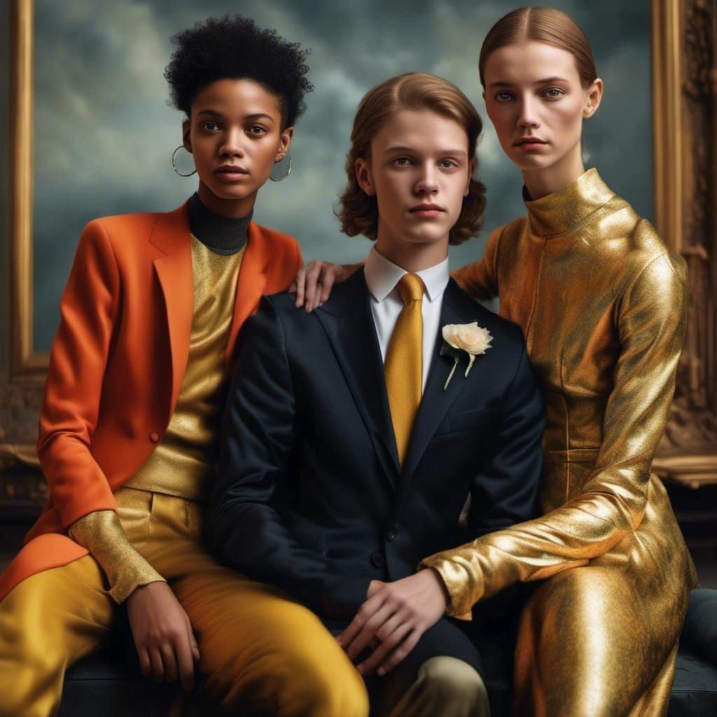 Art History Characters Party, Hyperrealistic Photography