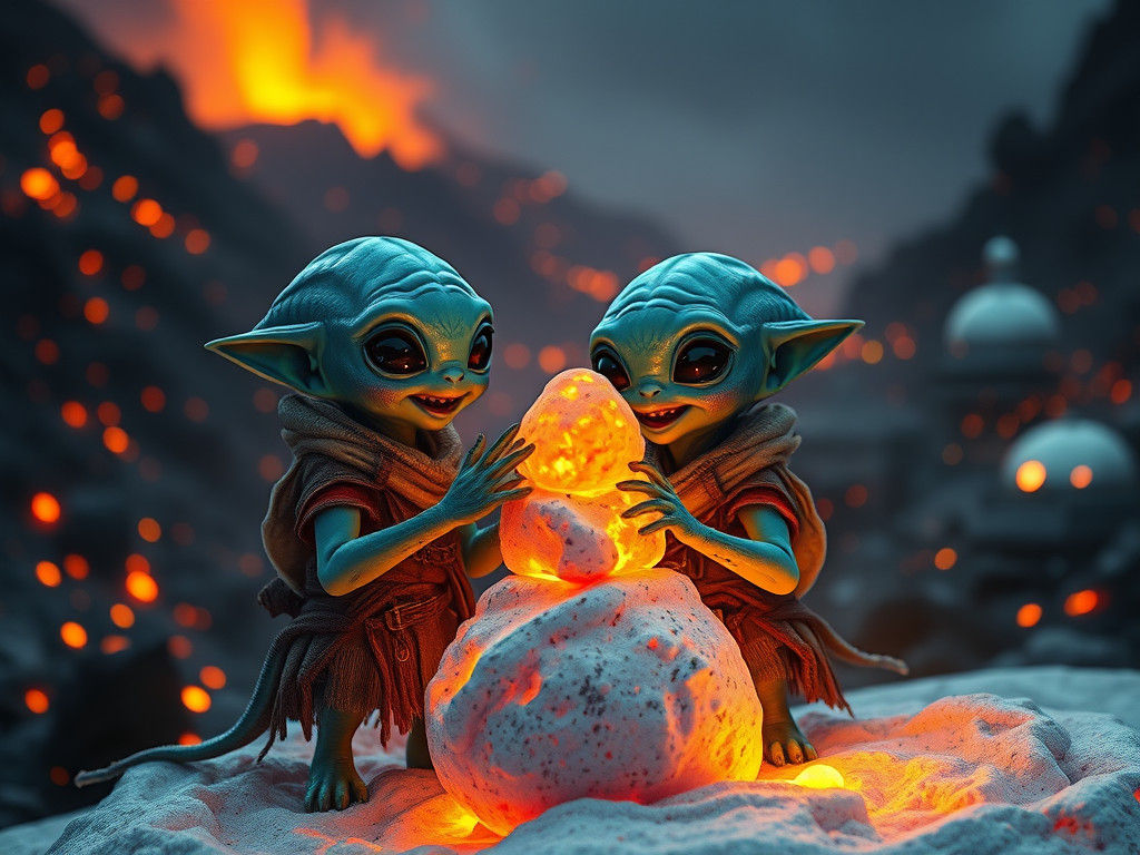 T'Kina and D'Otha building their first  "Magmaman" of the winter (in ashes for snow)