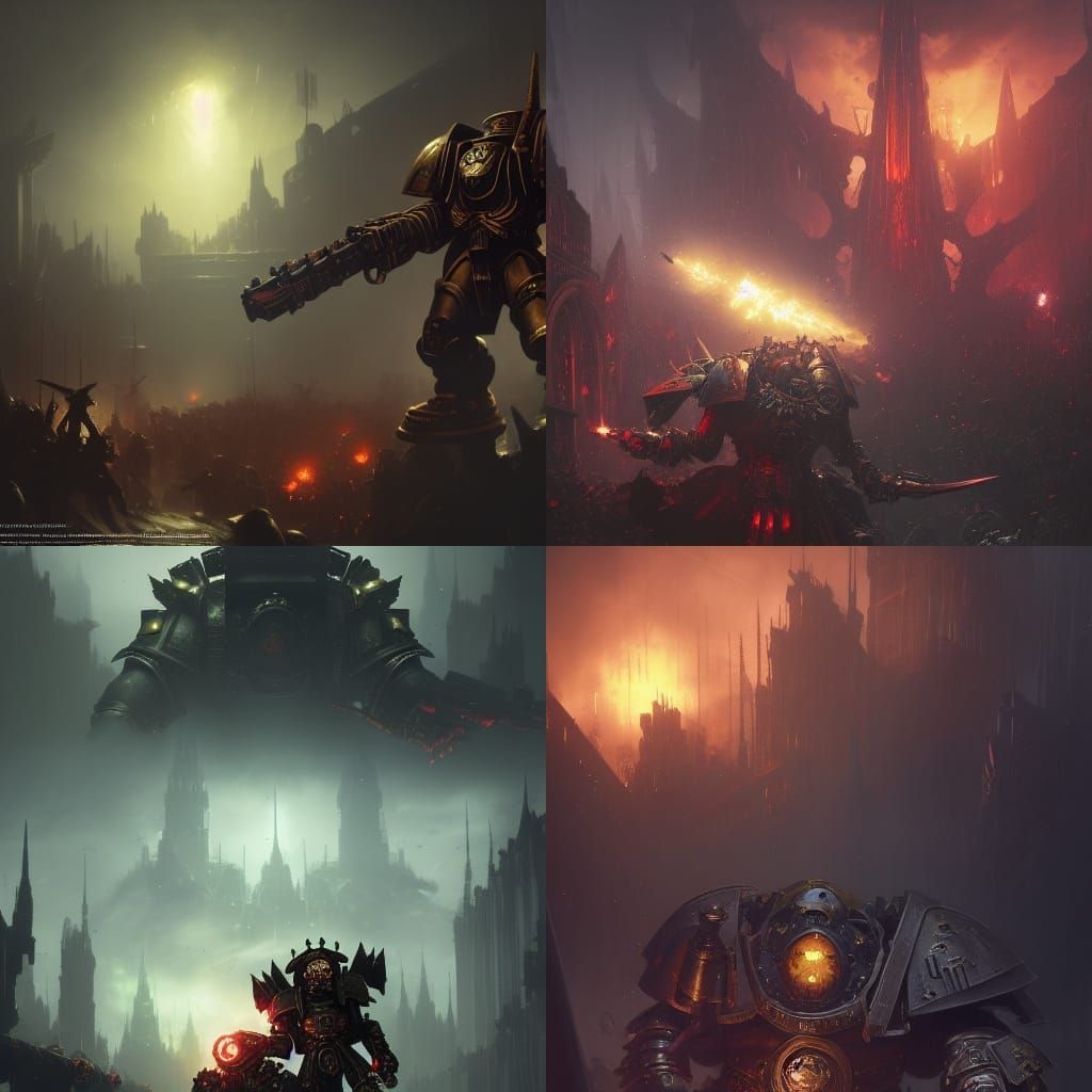 Warhammer 40K Dark Fantasy Concept Art