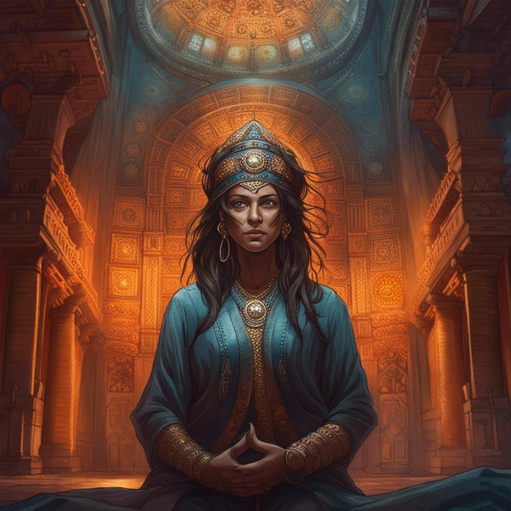 Monica Bellucci as Meditating Sadhvi