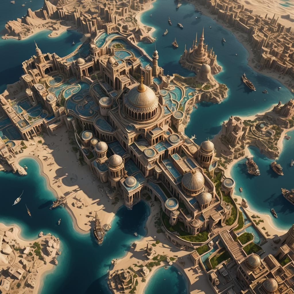 Fantastical Persian Gulf Concept Art in Deep Color
