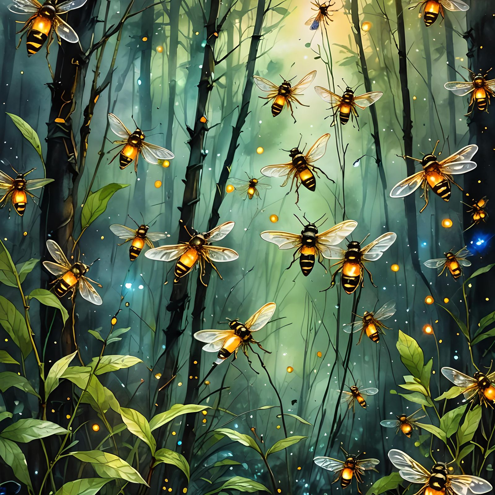 Fireflies in the Forest