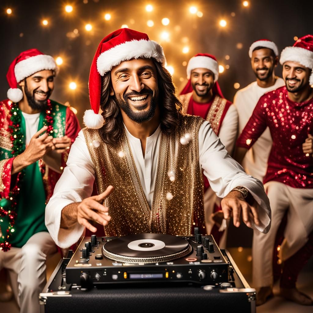 Jesus as DJ: A Festive Supper Portrait