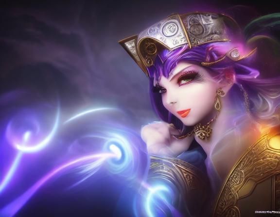 Fantasy Djinn in Dreamcore Synthwave Style