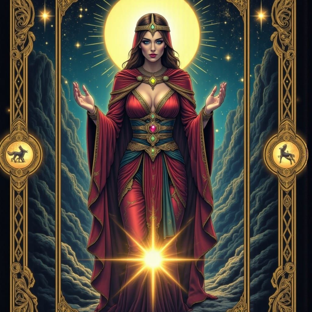 Aine, Queen of Fae, Casting Spells in Tarot Style