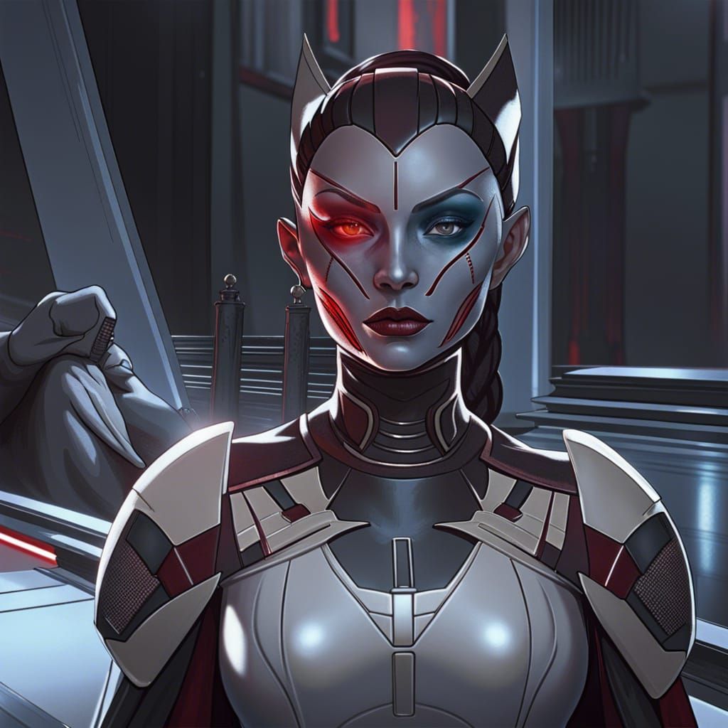 Sith Pureblood Portrait in Hyperdetailed Style