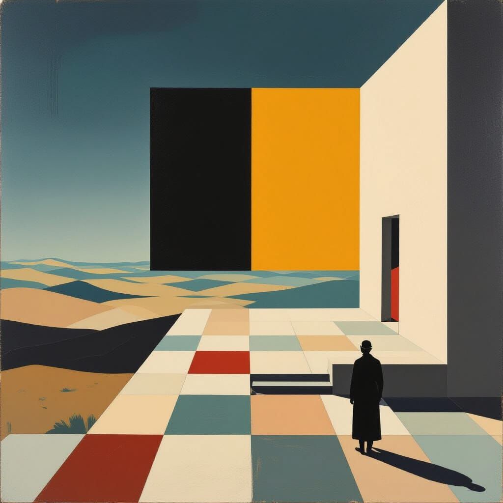 Serene Empty Space in Minimalist Abstract Style