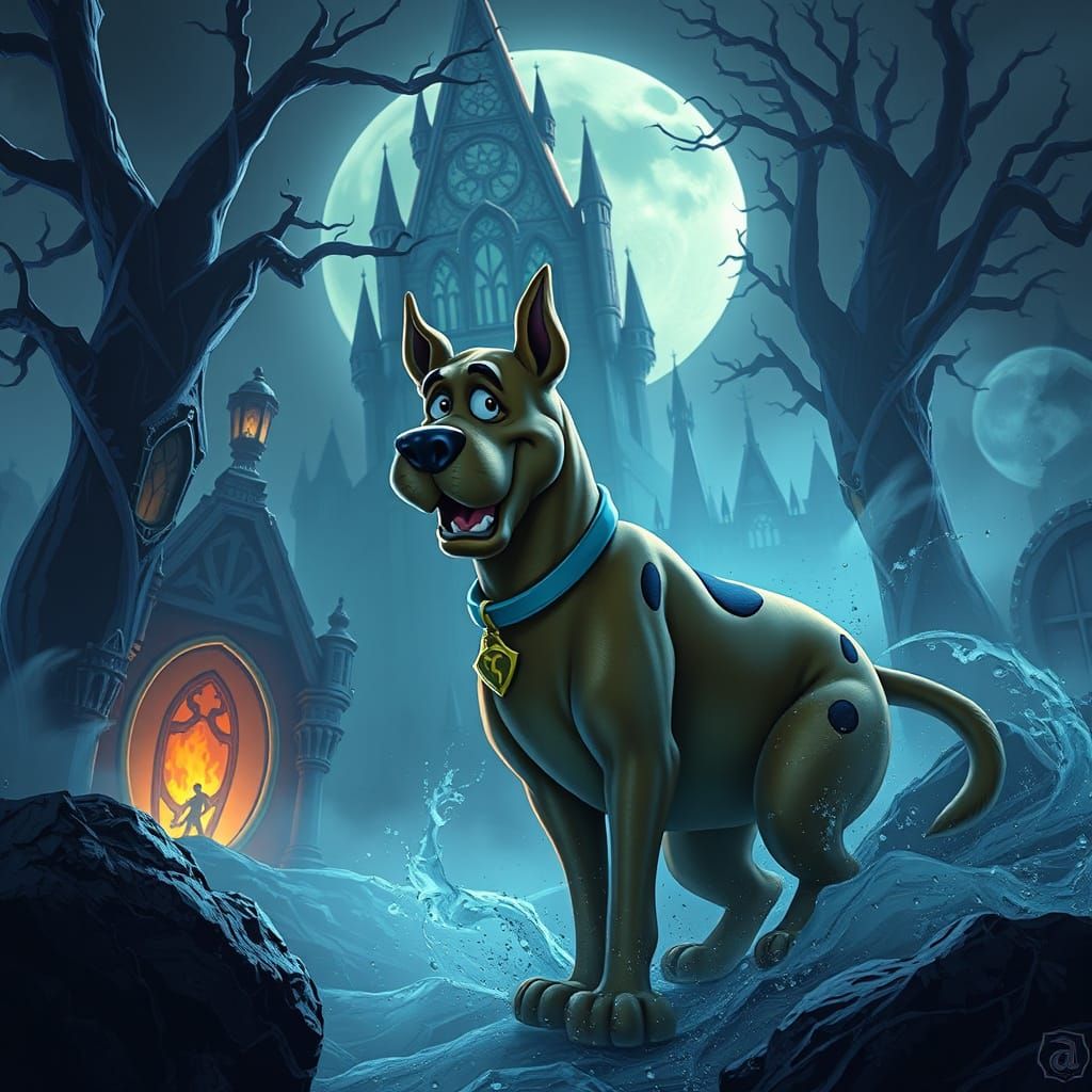 Gothic Scooby-Doo: Detailed Fantasy Concept Art