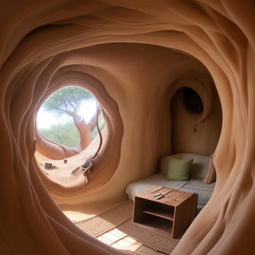 Inside a Baobab Tree: A Tiny Home