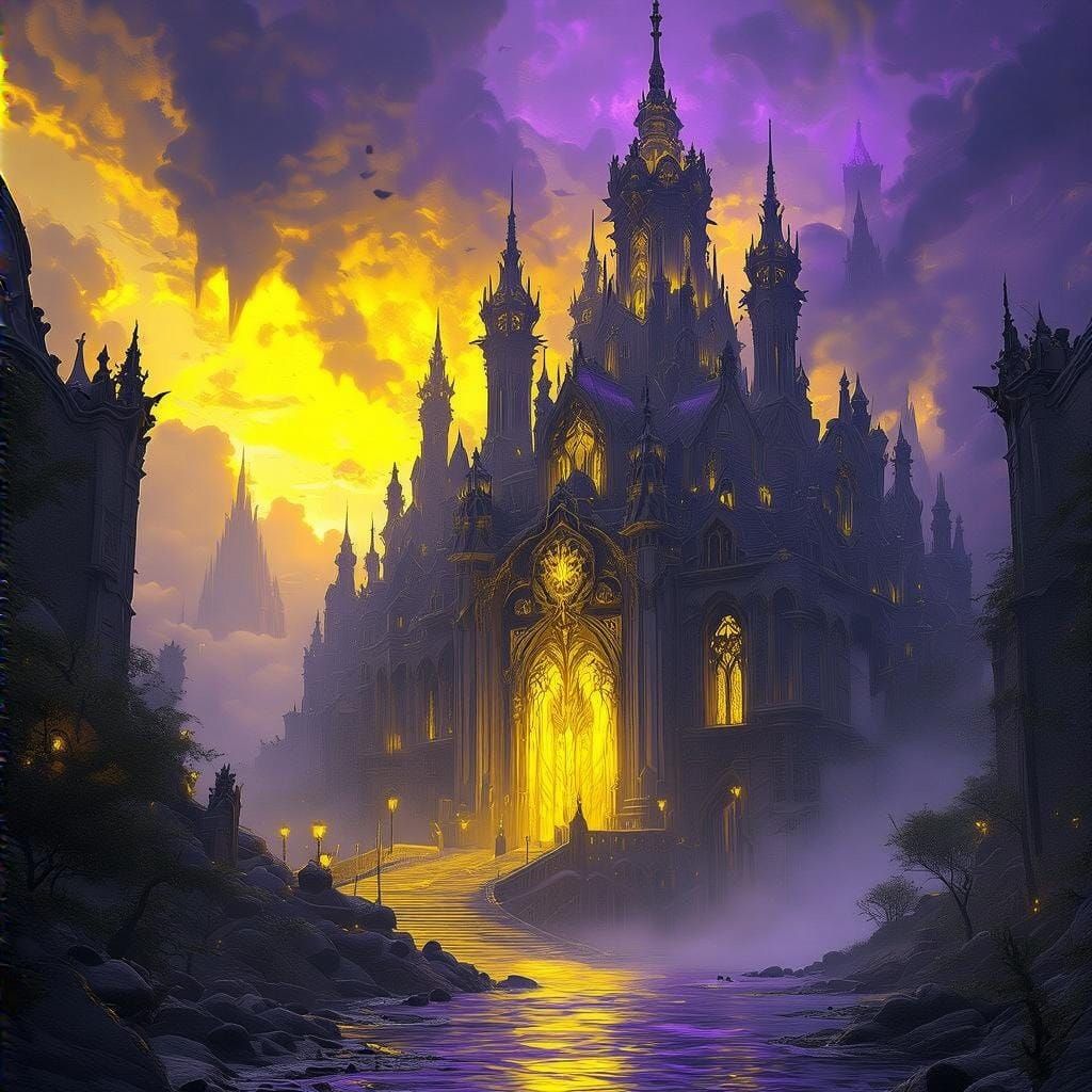 Epic Dark Fantasy Realm Unfolds in Hyperdetailed 8K