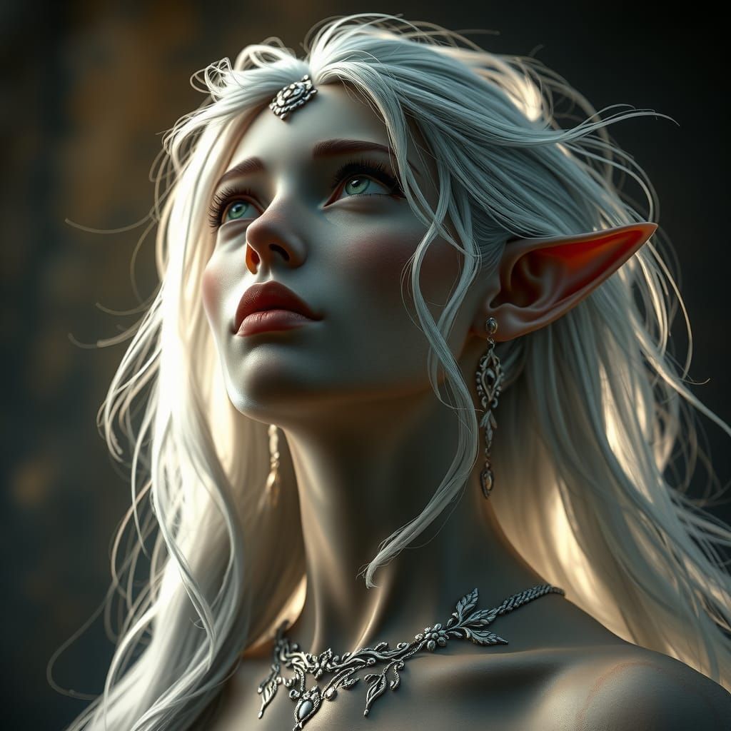 Ethereal Elf Portrait in Renaissance Style