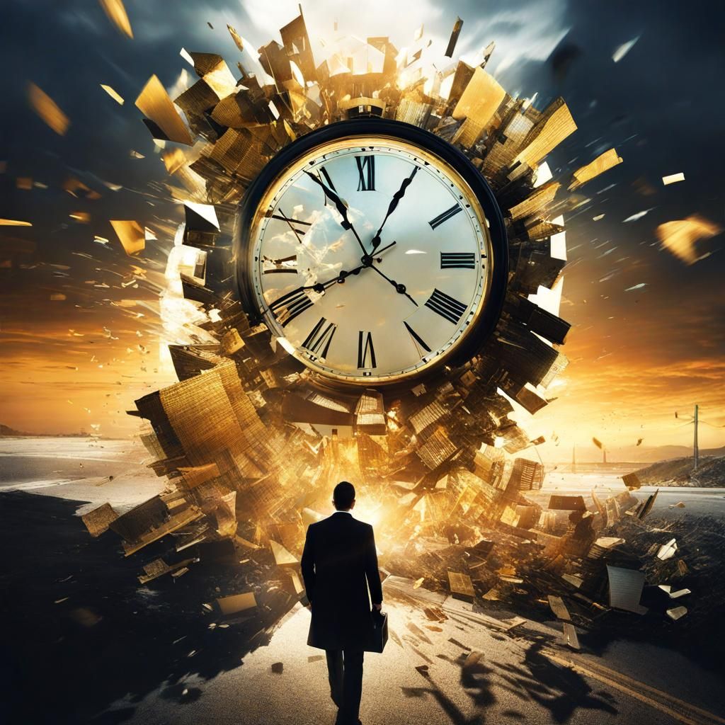 Dramatic Double Exposure: Shattered Time and Memories