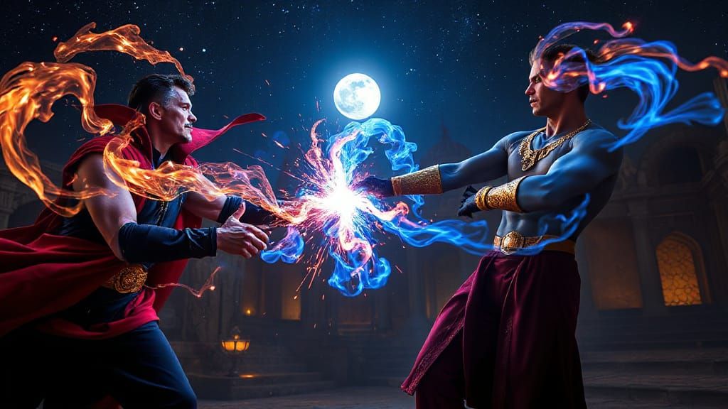 Epic Magic Duel: Doctor Strange vs Aladdin's Genie