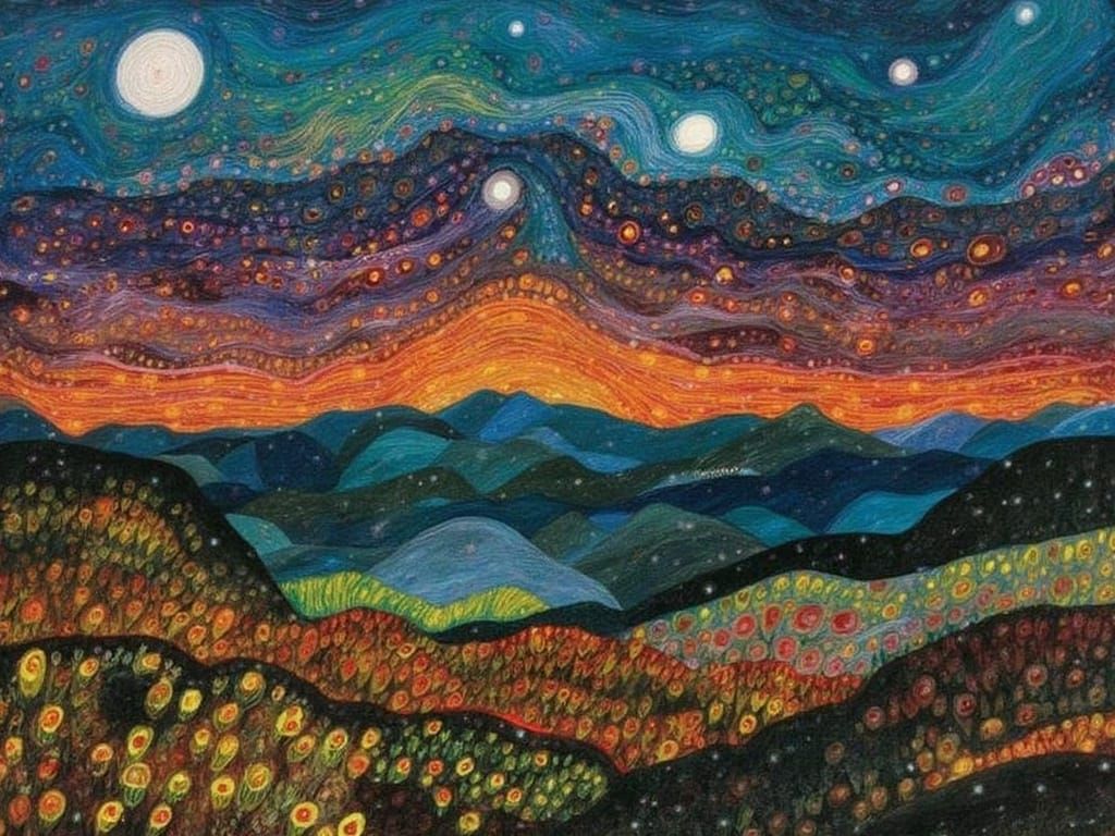 Dreamlike Landscape in Fairytale World Style