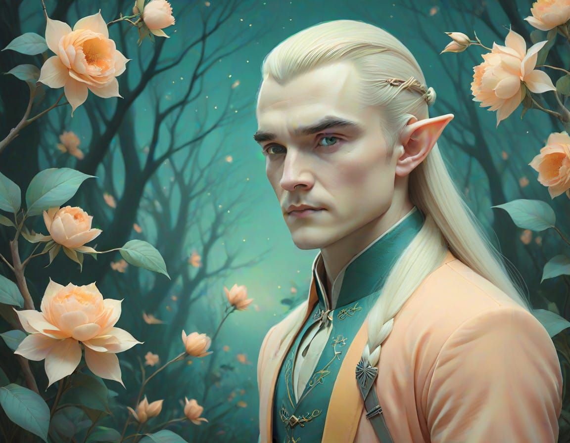 Ethereal Elf in Pastel Hues