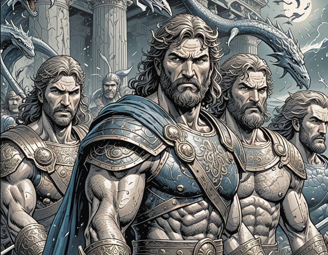 Odysseus and His Men Battle Sea Monsters in Epic Comic Book ...