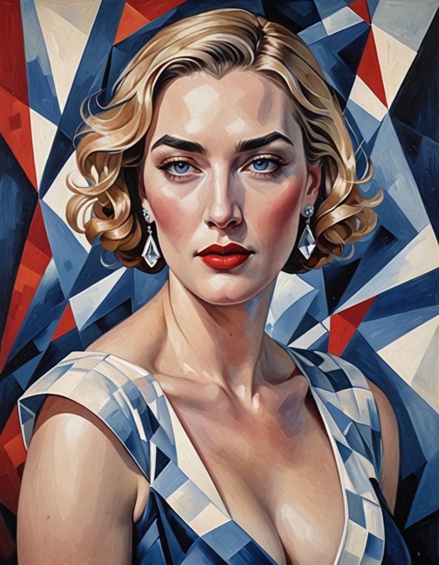 Artistic Portrait of Woman in Oil Painting Style