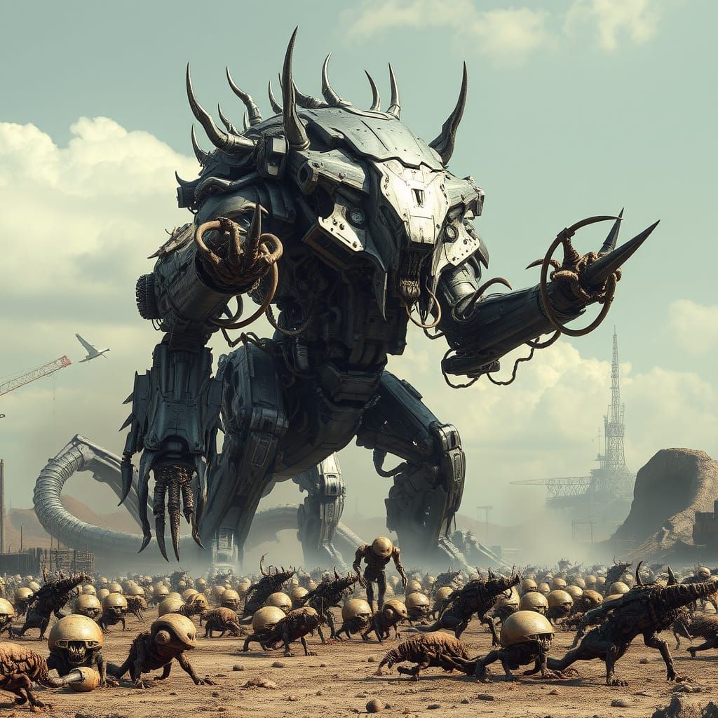 Mechanical Titan Dominates Post-Apocalyptic Wasteland in Cyb...