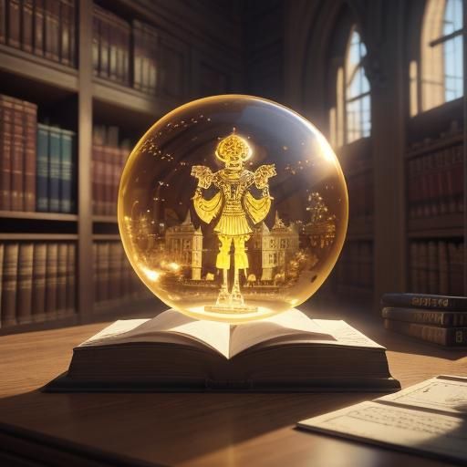 Magical Book and Crystal Ball with Children