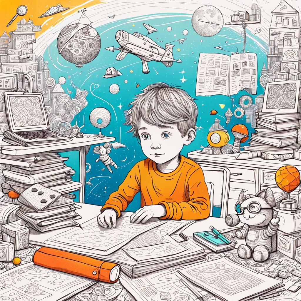Child's Imagination: A Whimsical Digital Illustration