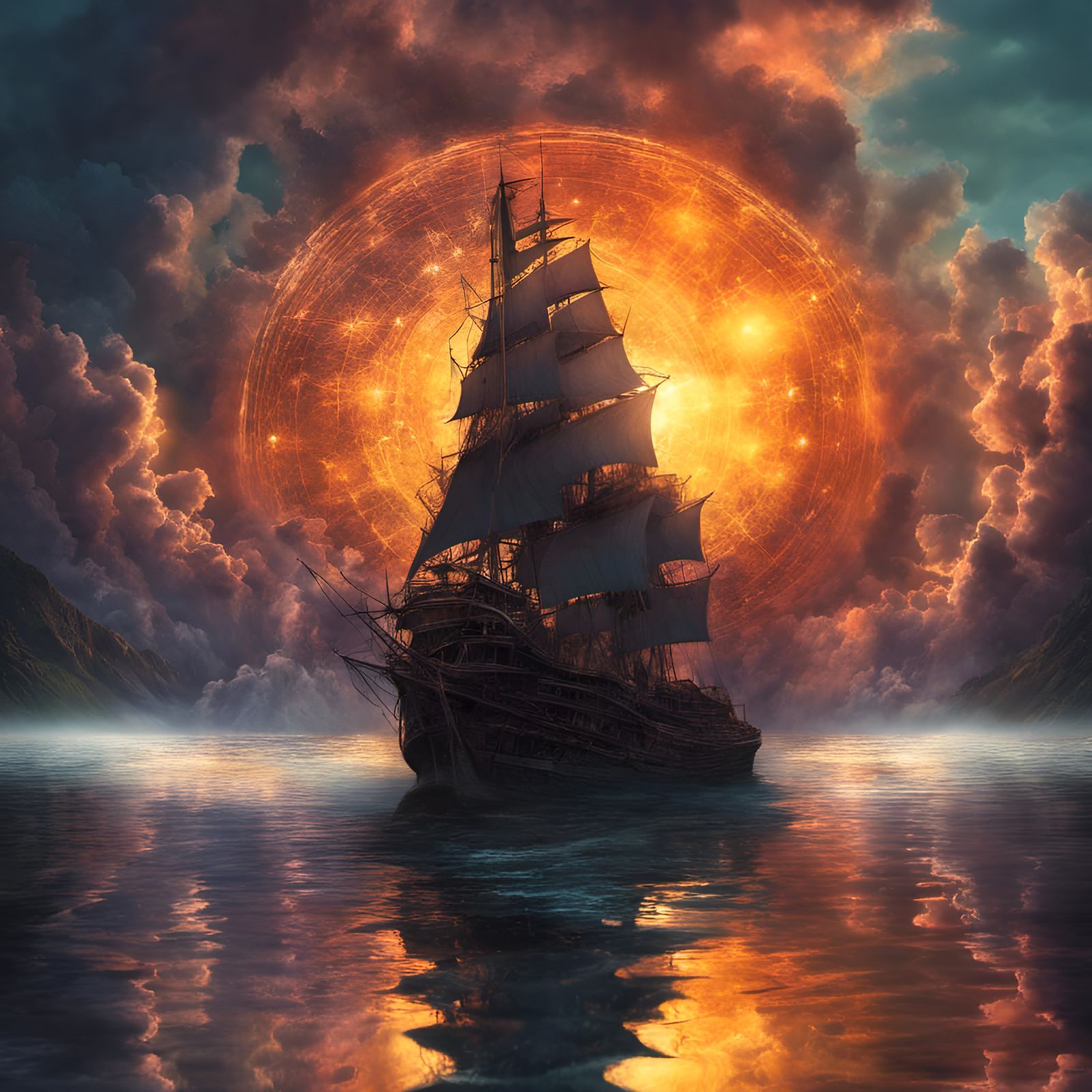 Majestic Sunrise Reflecting Divine Light and Color