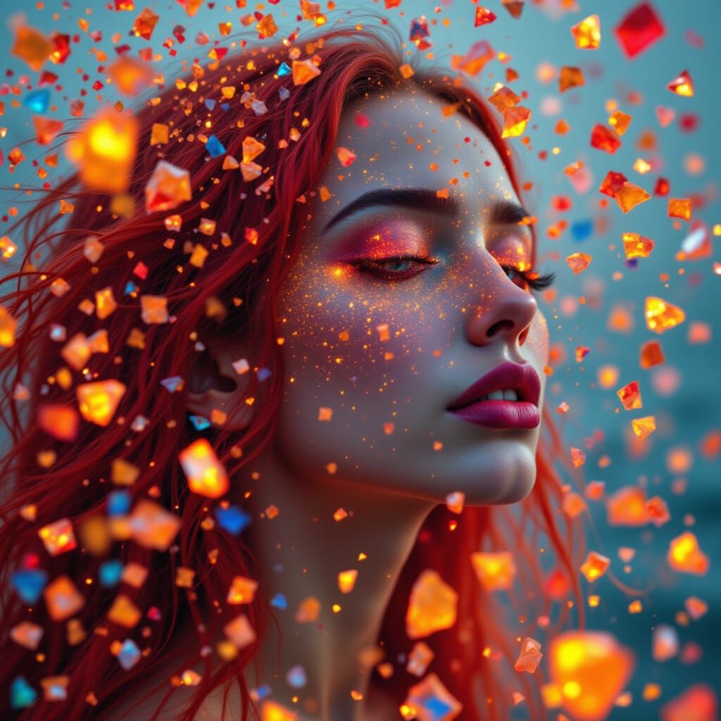 Abstract Shattered Glass Effect