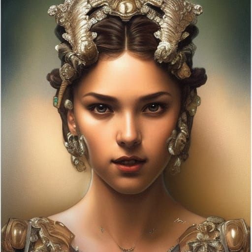 Winged Crown with Swords: Vector Art in 3D