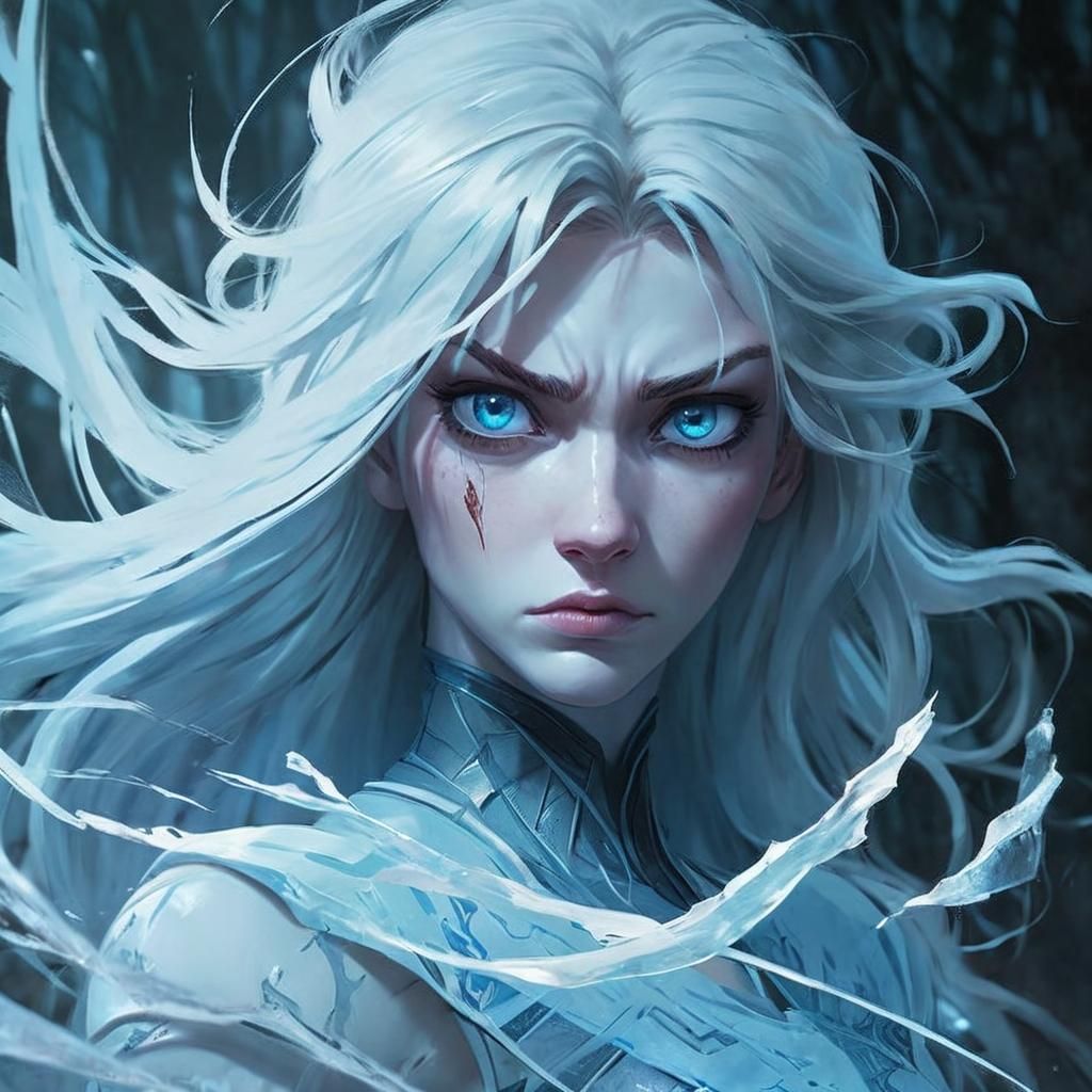 Dark Fantasy Manga Illustration: Scowling Figures in Forest