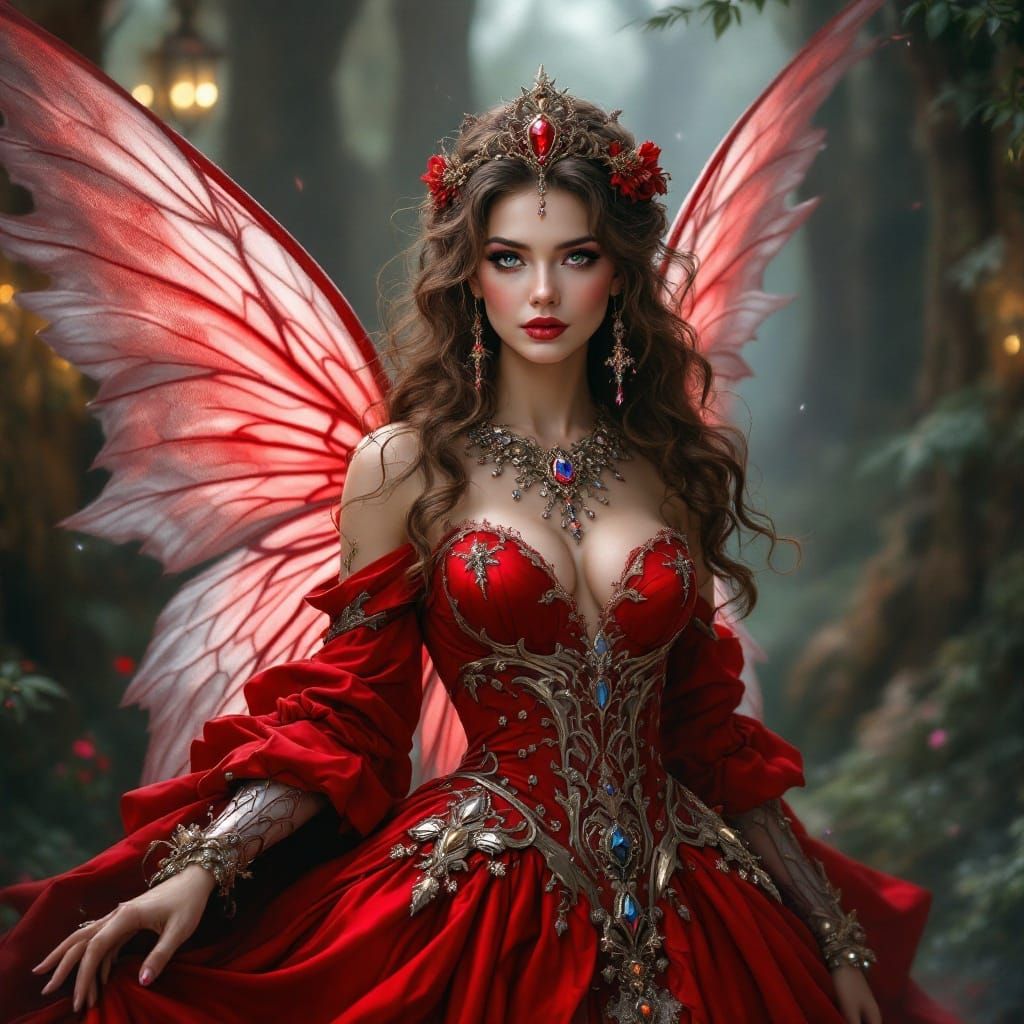 Fairy Queen Britomart in Rococo Style