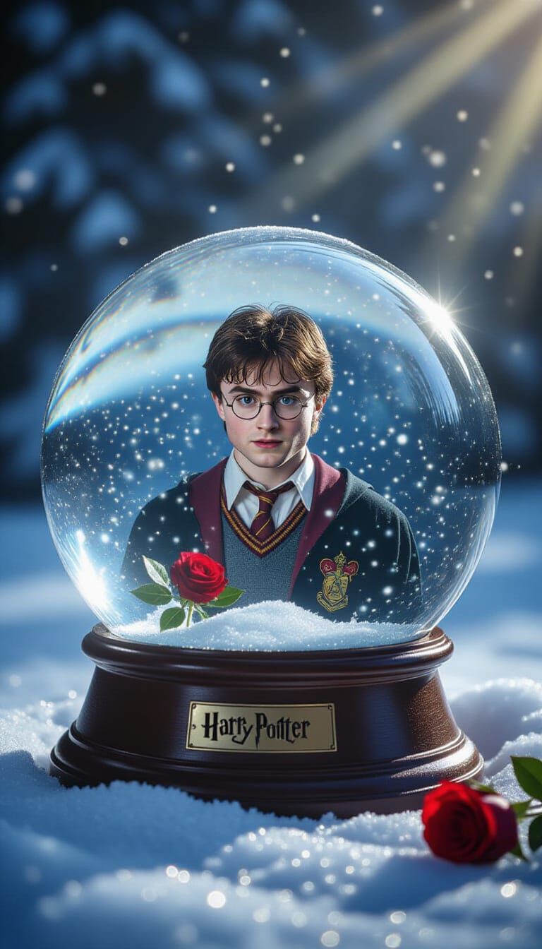 Harry Potter Snow Globe: Cinematic Film Still