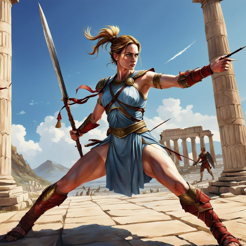 Epic Ancient Greek Warrior Goddess