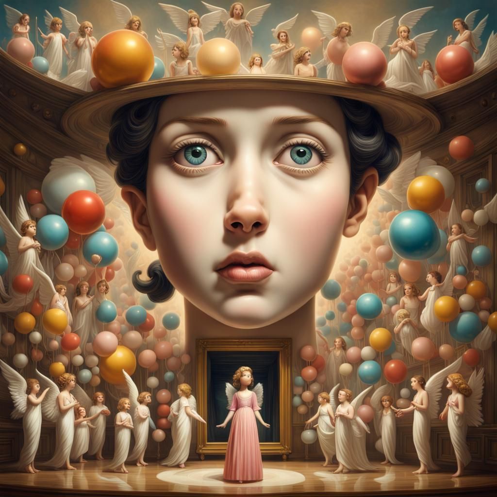 Angelic Dreamscape in Magical Realism Style