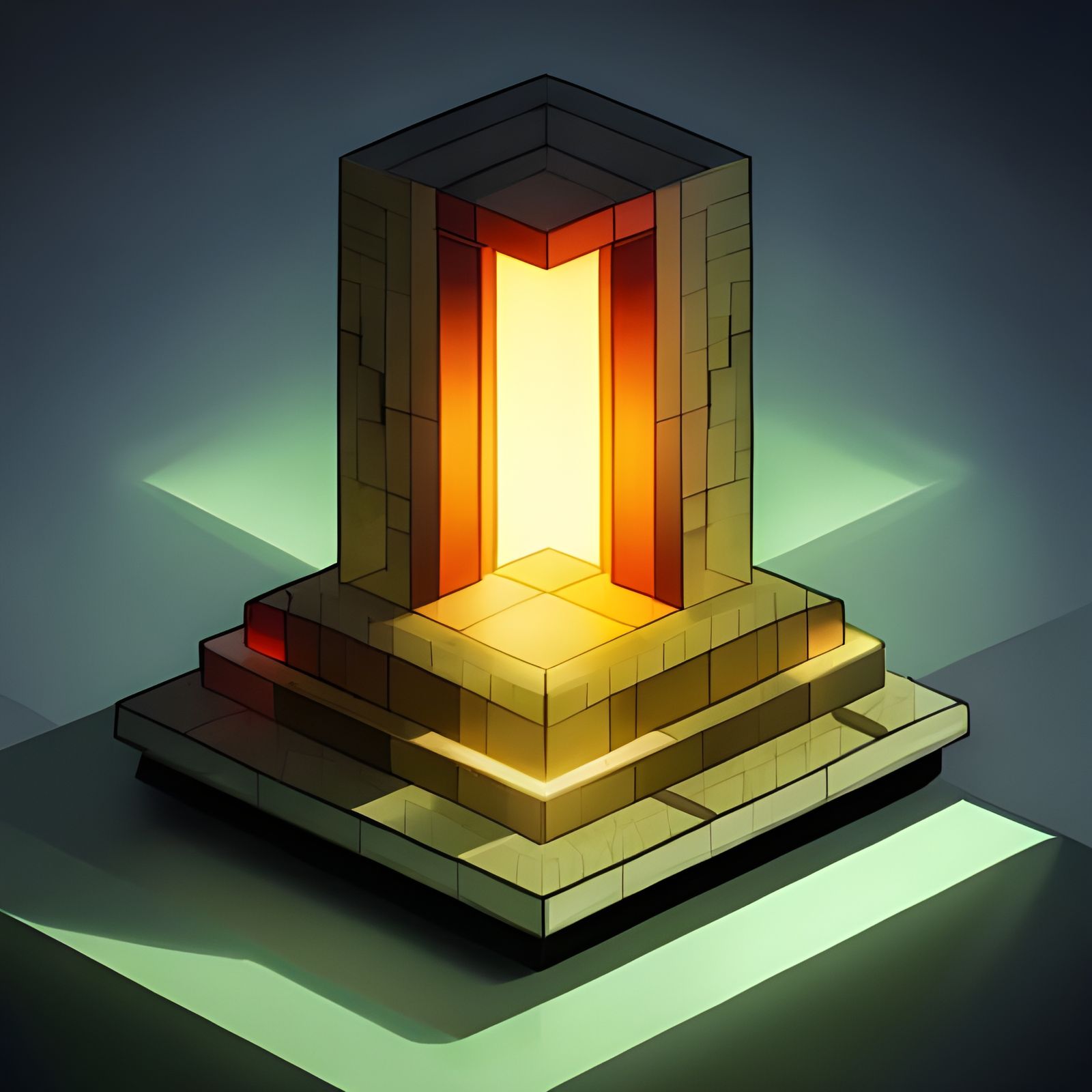 Epic Interdimensional Stone Artifact in Maximalist Style