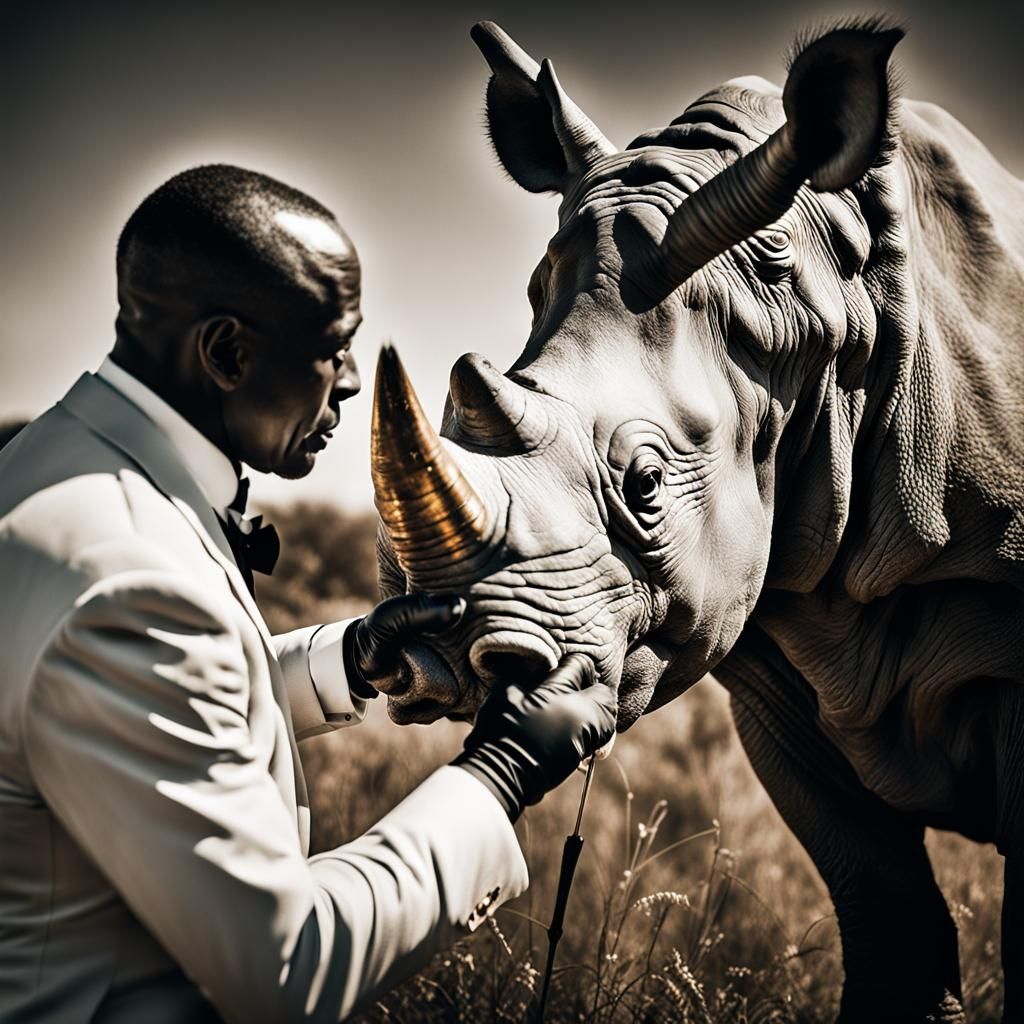 Vintage Safari: Polishing a Rhino Horn in Savannah