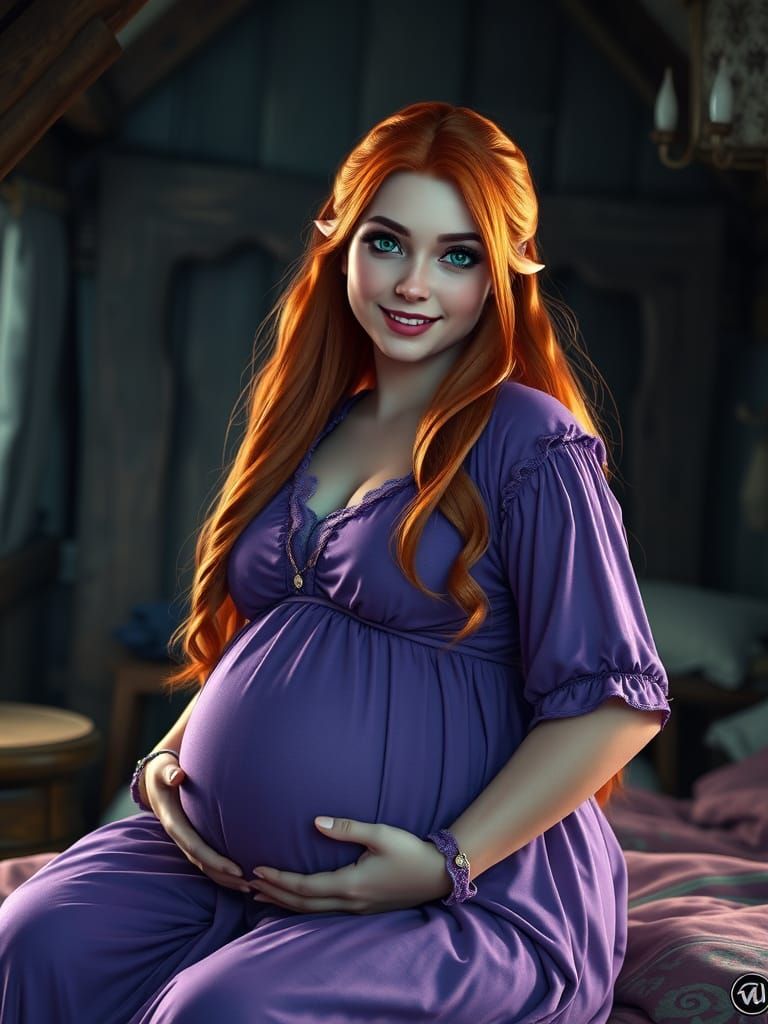 Viking Goddess Prepares for Baby in Enchanted Cottage