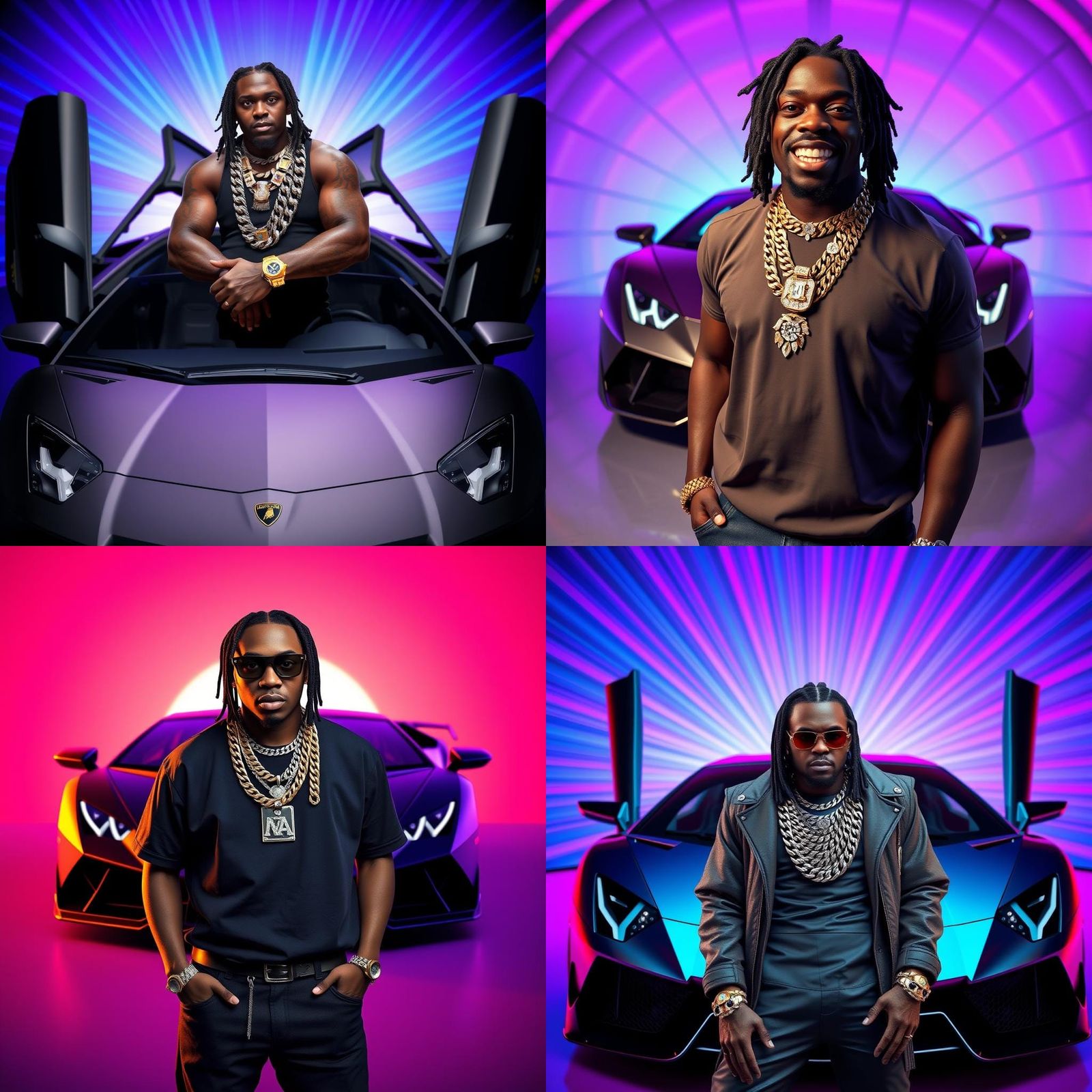Chief Keef with Lamborghini: Pixar-Style 3D Art