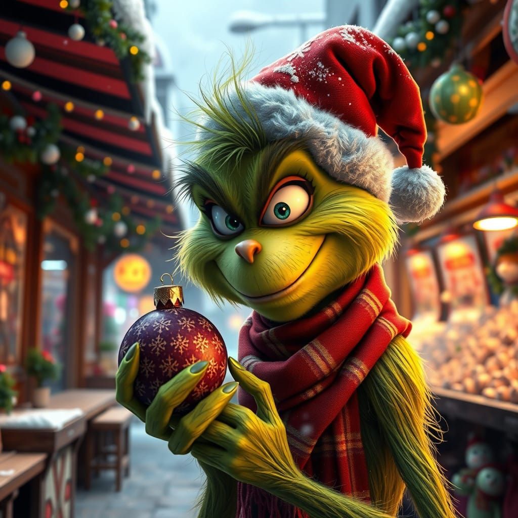 Mischief in the Christmas Market: A 3D Realistic Anime Grinc...
