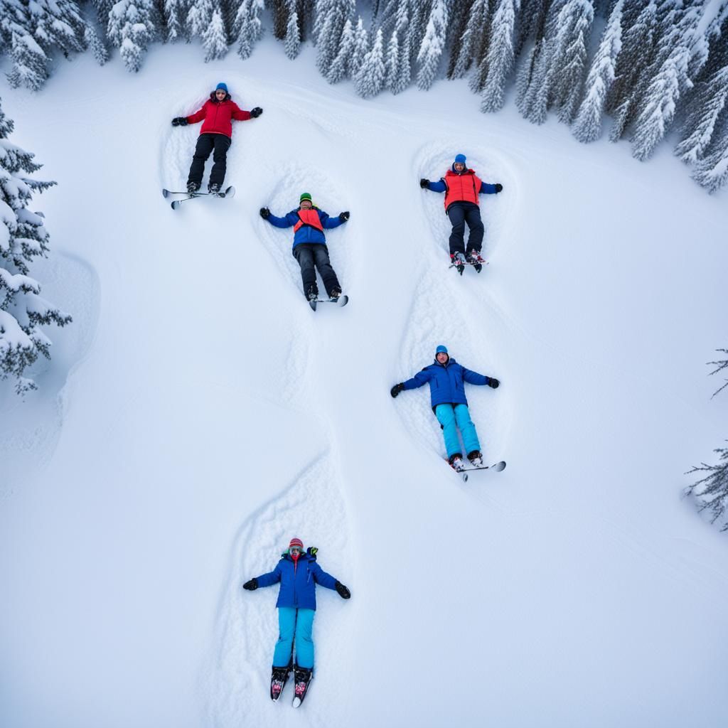 Snow Angels Play in Avalanche