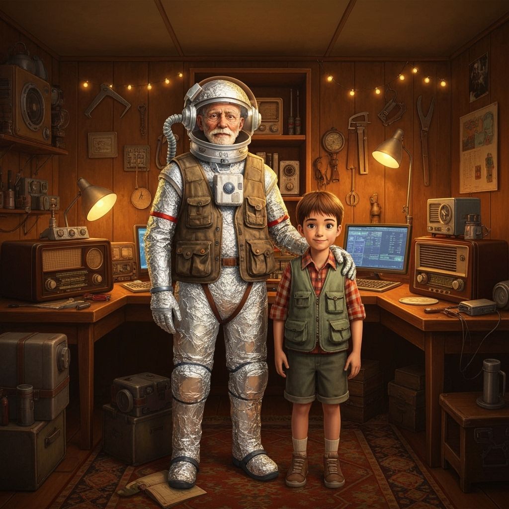 DIY Aluminum Foil Astronaut in Cozy Mission Control