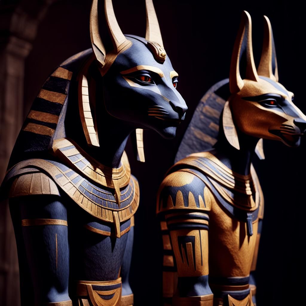 Anubis in Mysterious Temple: Fantasy Concept Art